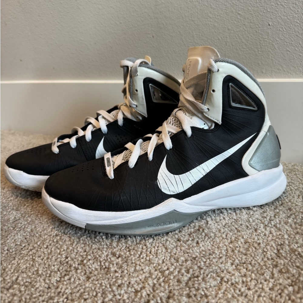 Nike Hyperdunk 2010 - Men’s Black White and Silver High-Top Basketball Shoes